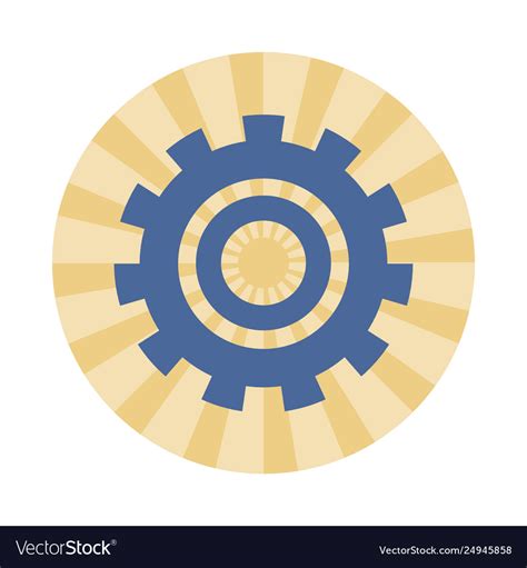 Big Gear Symbol Machinery Royalty Free Vector Image