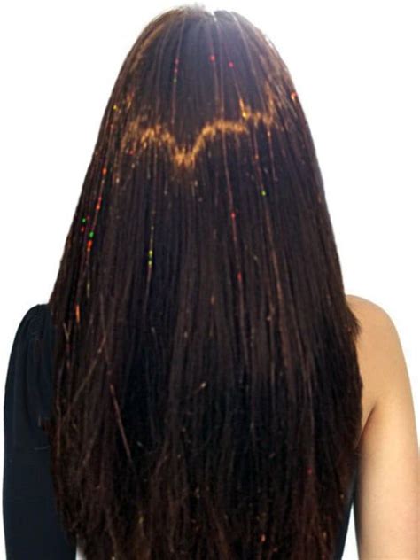 40 Hair Tinsel 100 Strands Sparkle Brown Etsy In 2021 Hair Tinsel