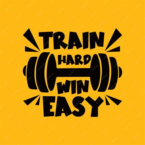 Premium Vector Train Hard Win Easy Workout And Fitness Gym Motivation