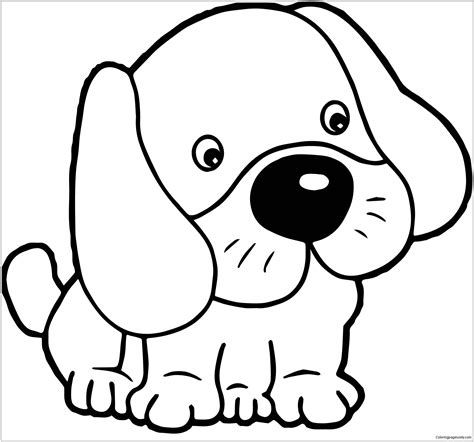 Puppy Dogs Cute Coloring Page Free Coloring Pages Online