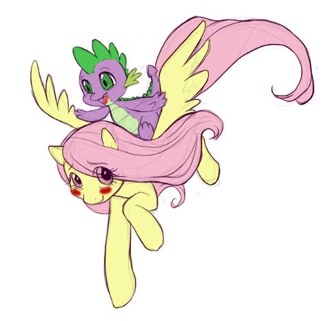 Mlp Fim Fluttershy And Spike By Vaidg On Deviantart