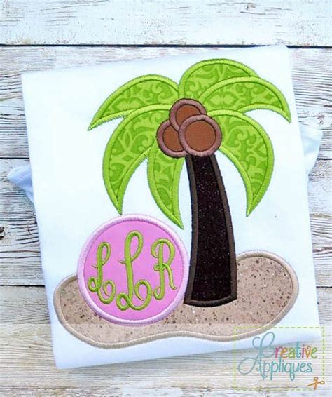 Palm Tree Monogram Applique Creative Appliques