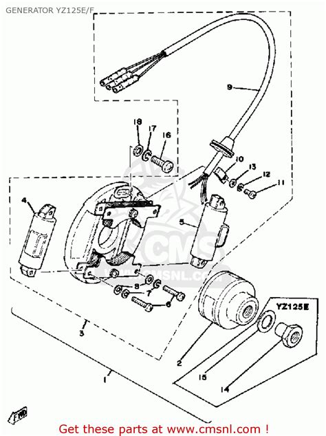 Yamaha model b1 amplifier with v fet 2sk77 circuit diagram 23 kb. Yamaha Yz125 Competition 1978 Usa Generator Yz125e/f - schematic partsfiche