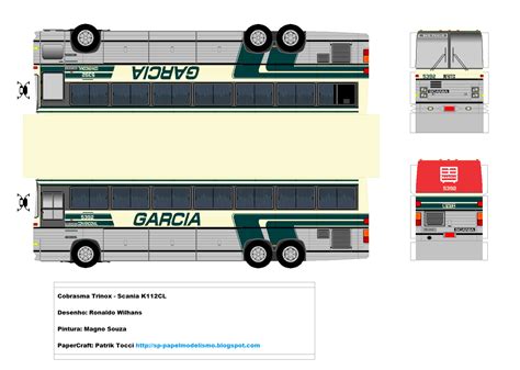 Sp Papel Modelismo Papercraft Ônibus Cobrasma Trinox Scania K112cl