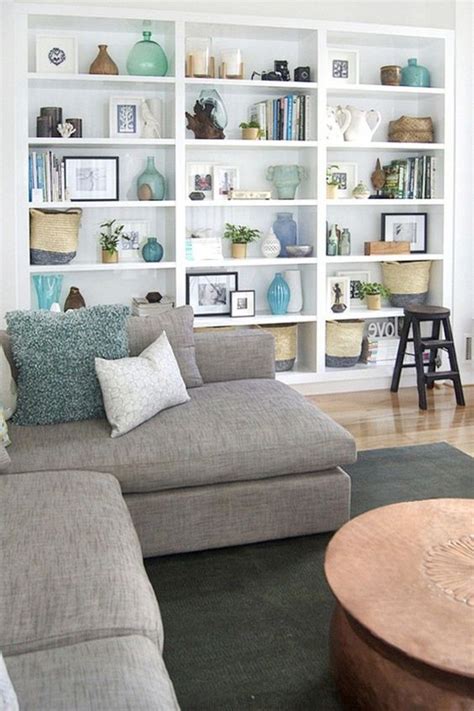 Make A Neat Spot With These Living Room Shelves Ideas In 2020 Living Room Bookcase Living