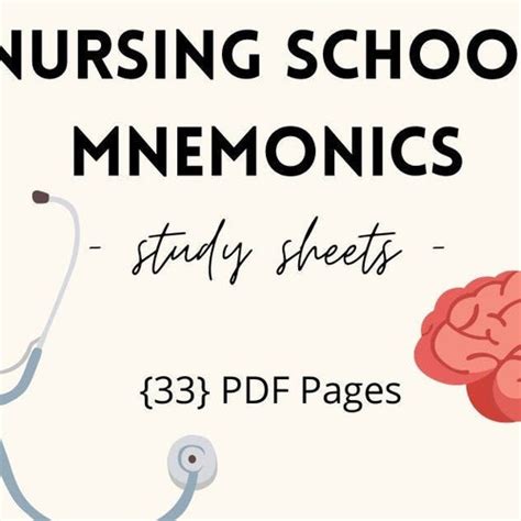 Mnemonics Nursing Notes Fundamentals Of Nursing Cheat Sheets Etsy