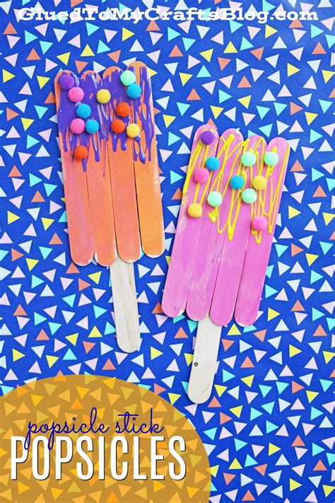 Craft Stick And Pipe Cleaner Popsicles Popsicle Crafts Craft Stick Crafts Popsicle Stick