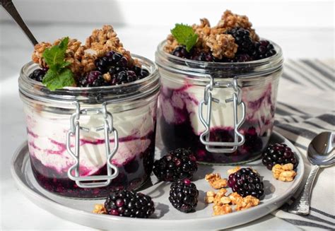 Blackberry Granola Yogurt Parfait A Dash Of Macros