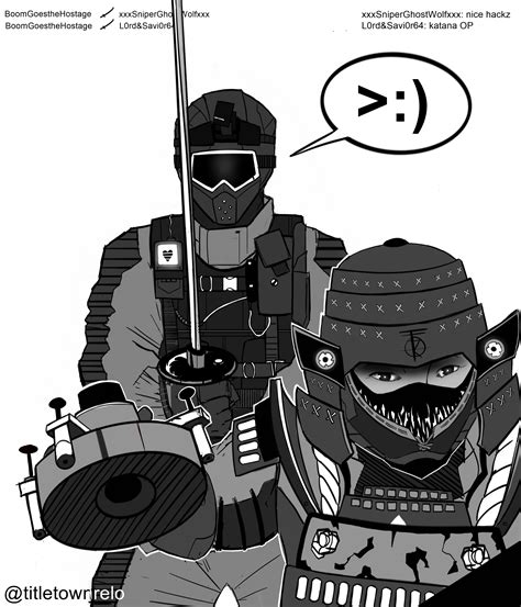 Fanart R6s And For Honor Crossover Fuze And Orochi Rrainbow6