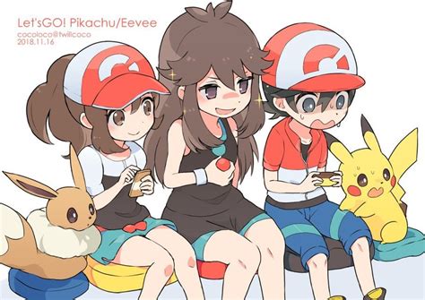 Pikachu Eevee Green Elaine And Chase Pokemon And More Drawn By Cocoloco Danbooru