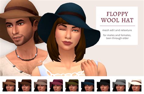 My Sims 4 Blog Floppy Wool Hat For Males And Females By