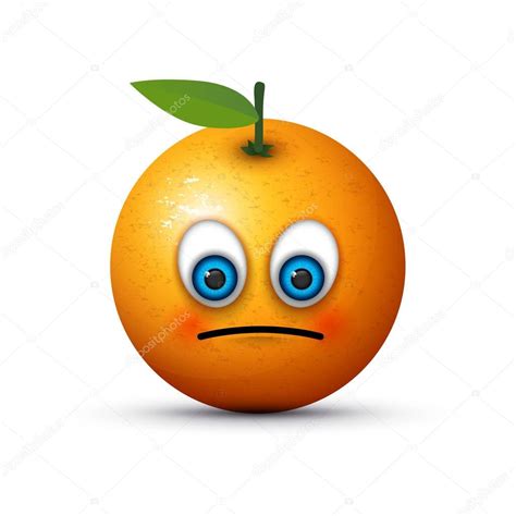 Orange Sad Emoji — Stock Vector © Jameschipper 143645583
