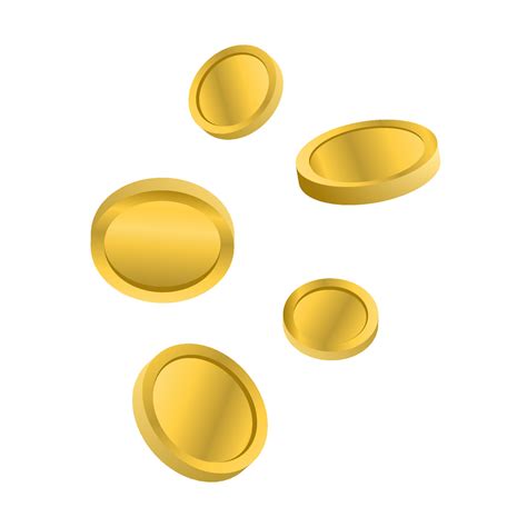 3d Gold Coin Scattered Elements 3384341 Vector Art At Vecteezy