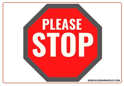 Get an entire team or channel's attention. Free Printable Stop Sign Template & Images Download