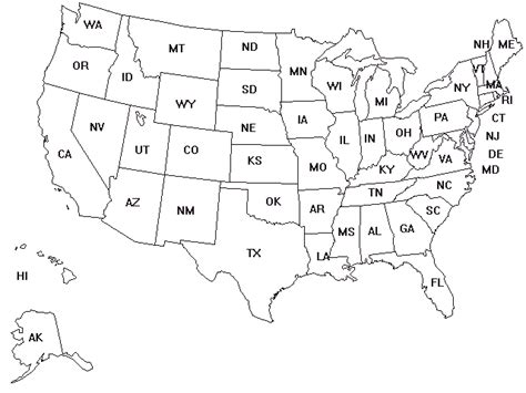 Unlabeled United States Map Us With Blank Simple Of N Vrogue Co
