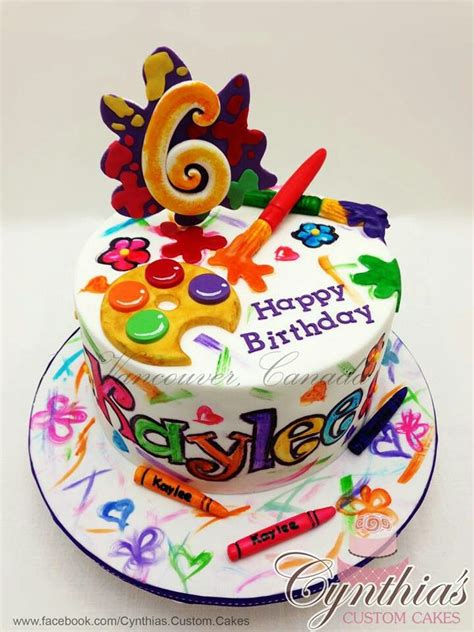 Pin By Cynthia Van Gent On Kids Cakes Art Birthday Cake Artist Cake