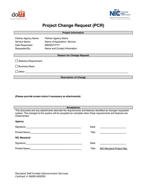 Project Change Request Template In Word And Pdf Formats