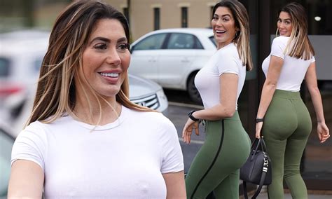 Braless Chloe Ferry Showcases Her Toned Figure In A White T Shirt And Tight Green Leggings For A