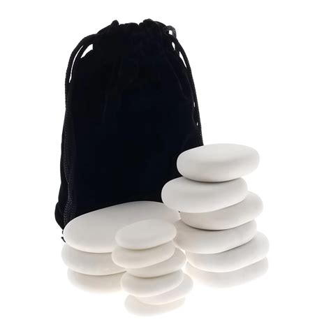 15pc Massage Marble Cold Stone Therapy Set Wvelvet Travel Case