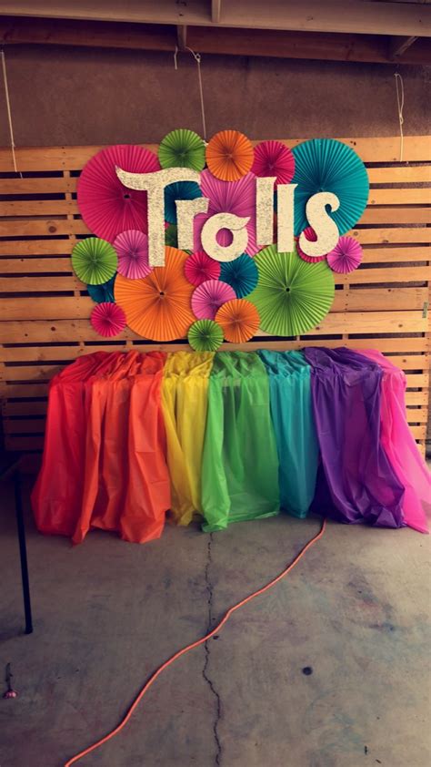 70th cake topper 70th birthday 70th party decoration 70th birthday cake topper 70th birthday party milestone birthday 70 years. Trolls cake table birthday party | Birthday idea in 2019 ...