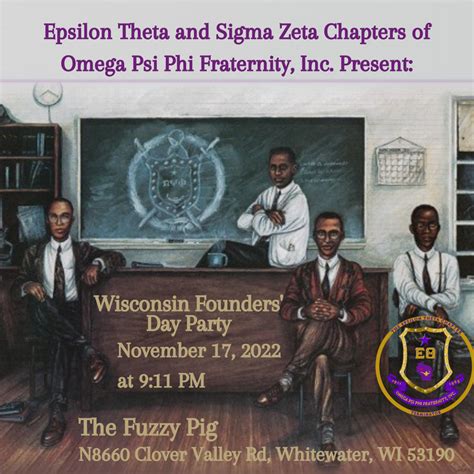 Omega Psi Phi Fraternity Inc Wisconsin Founders Day Party Tickets