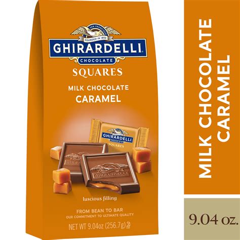 Ghirardelli Milk Chocolate Squares With Caramel Filling 904 Oz