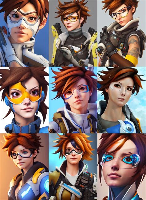 A Beautiful Portrait Of Tracer From Overwatch If She Stable Diffusion
