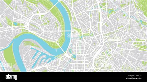 Urban Vector City Map Of Dusseldorf Germany Stock Vector Image And Art