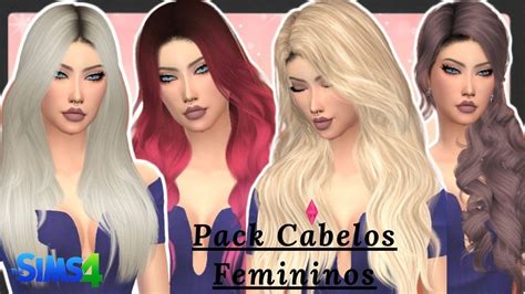 Pack De Cabelos Femininos The Sims 4 Cps Parte 3 Youtube