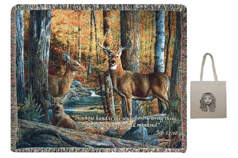 Broken Silence Deer 50" x 60" Inspirational Tapestry Throw Blanket
