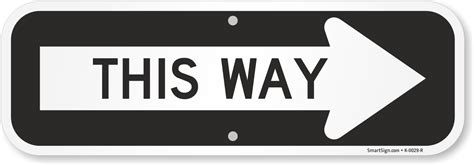 This Way Directional Sign Sku K 0029 R