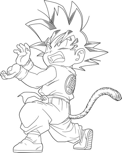 Fast delivery and guaranteed savings! Dragon Ball - Kid Goku 34 - lineart by superjmanplay2 on ...