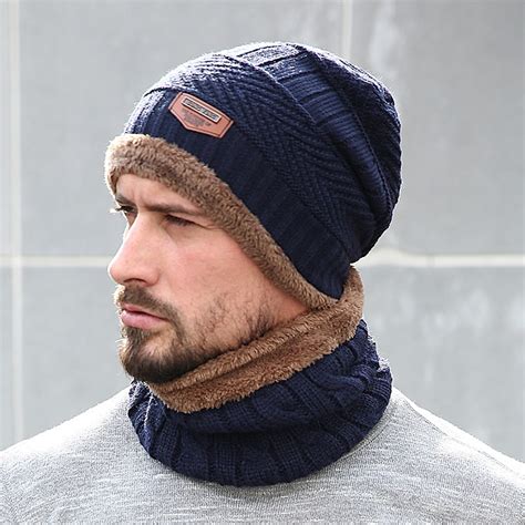 Buy 2018 Warm Beanie Hat Men Women Knitted Autumn Winter Hats For Men Two