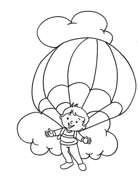 Parachute Coloring Pages Coloring Home