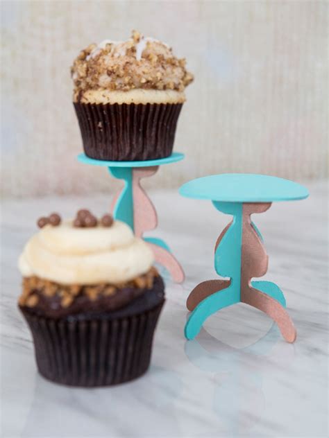 Icing decorations and tools, cupcake toppers, and cupcake holders. You HAVE To See These DIY Wooden Cupcake Stands!