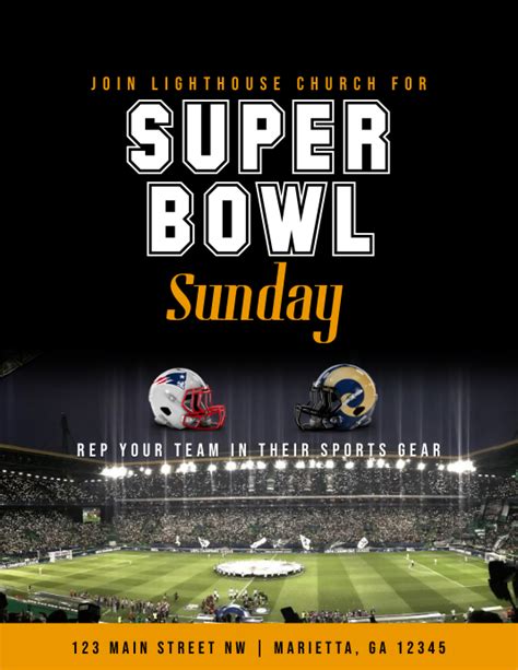 Super Bowl Sunday Template Postermywall