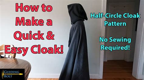 Hooded Cloak Pattern Long Hooded Cloak Cape Coat Pattern No Sew Cape Diy Cape Hobbit