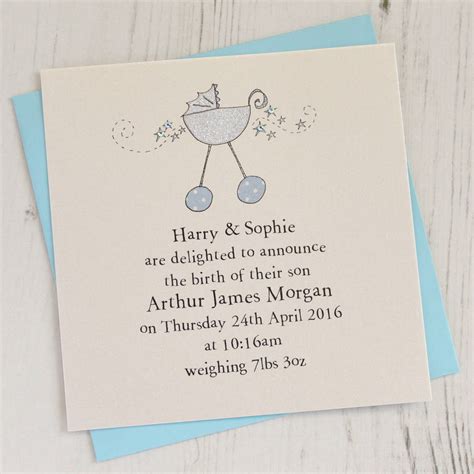 Eight Birth Announcement Cards By Eggbert And Daisy