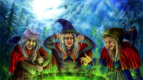Three Witches Brew Halloween Hd Halloween Wallpapers Hd Wallpapers
