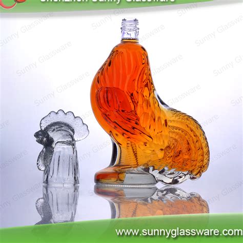 Custom Special Cock Shape Rooster Brandy Bottle Glass For Wine Buy
