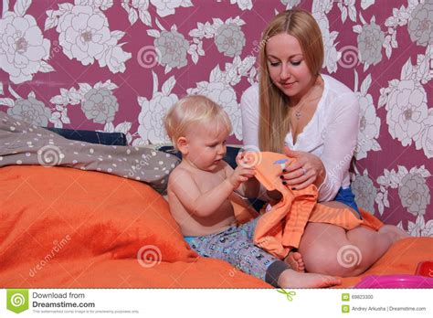 Picture Of Happy Mother With Adorable Baby Boy Stock Photo Image Of