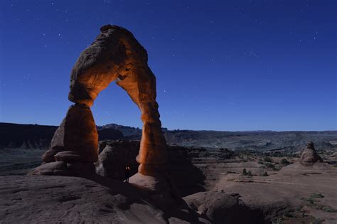 Delicate Arch At Night Arches National Park Utah Backpack Outpost