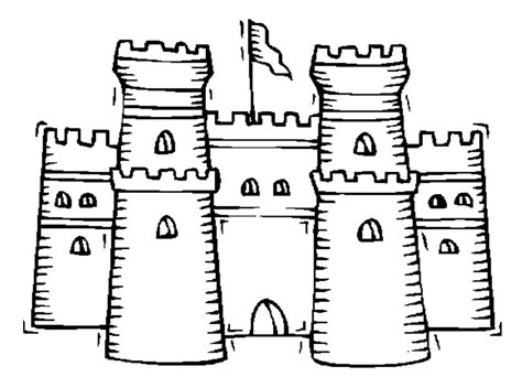 Schloss: Ausmalbilder & Malvorlagen - 100% KOSTENLOS