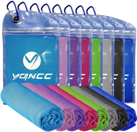 Yqxcc Cooling Towel 4 Packs 47x12 Microfiber Towel Yoga Towel For