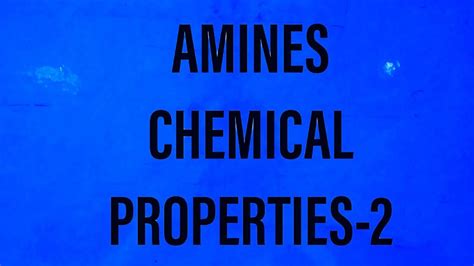 Organic Compound Containing Nitrogen Class 12 Chap 13 Amines