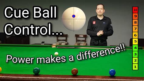 Snooker Cue Ball Control Power Makes A Difference Youtube