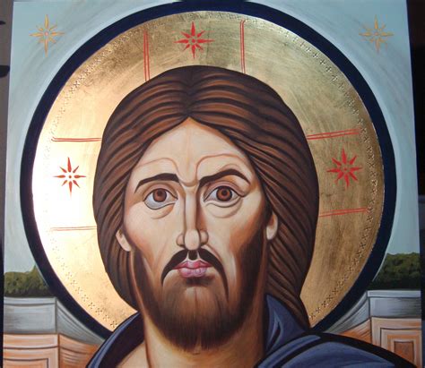 Jesus Christ Pantokrator Orthodox Byzantine Icon Size 60x30cm Etsy