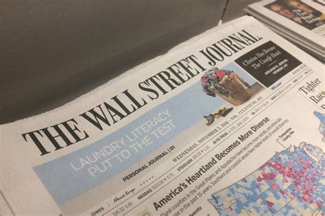 The Wall Street Journal To Combine Sections To Cope With Ad Decline Wsj