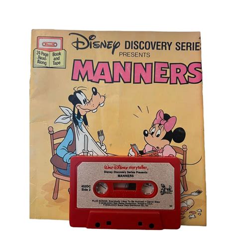 2 Vintage Disney Discovery Series Read Along Books Cassette Animals Manners