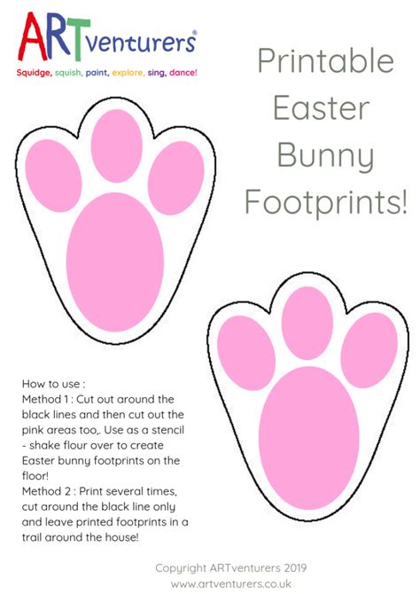 Free Printable Easter Bunny Feet Template
